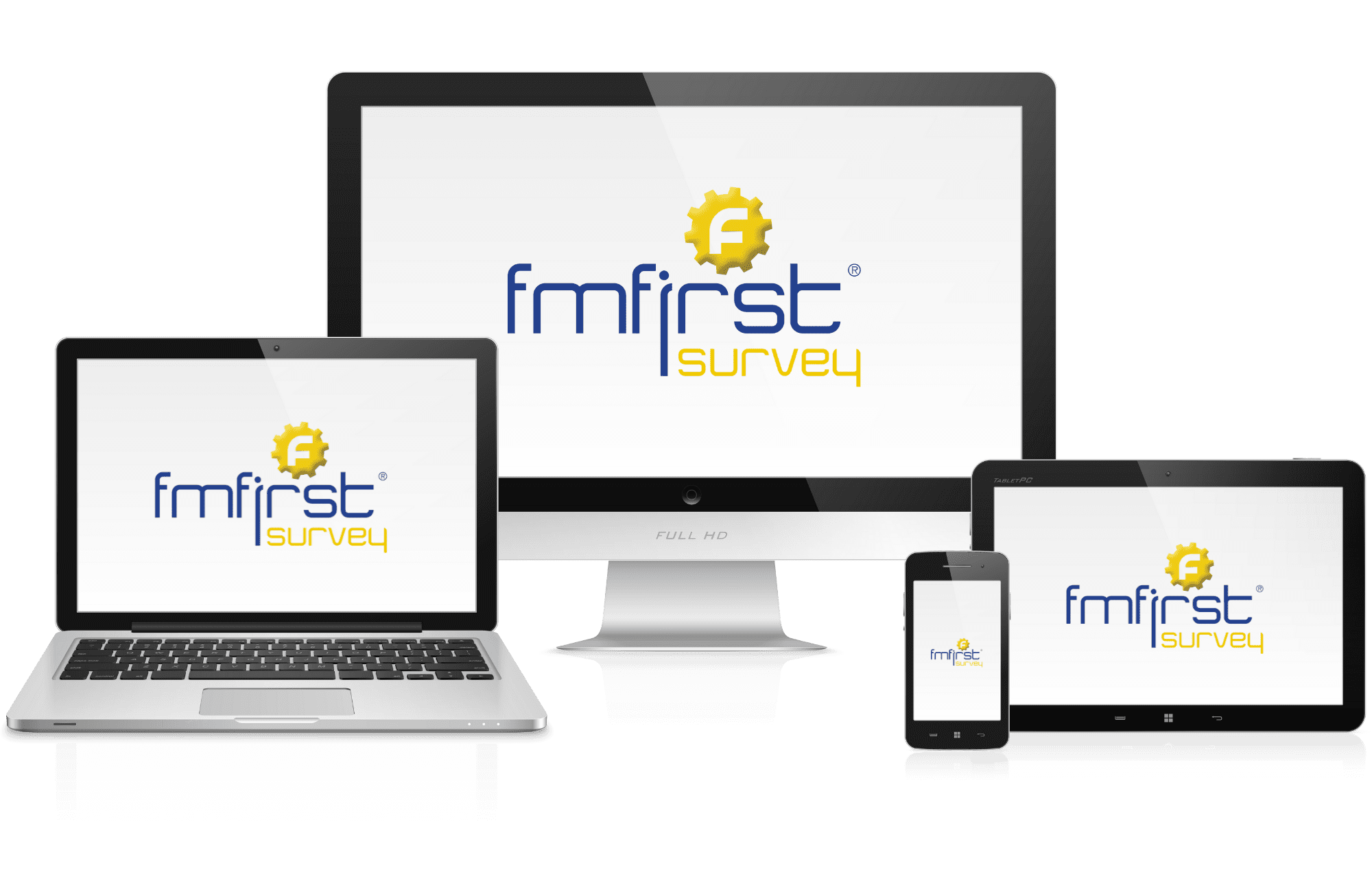 fmfirst Survey logo on different devices