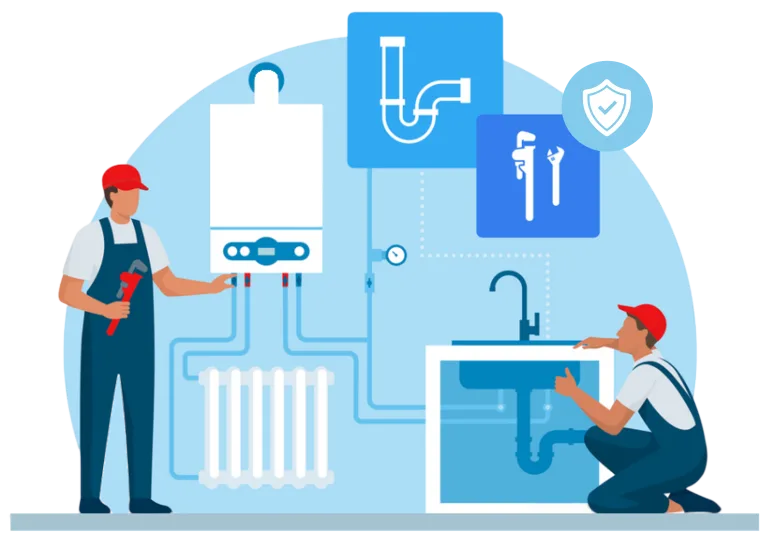 Boiler fixing illustration